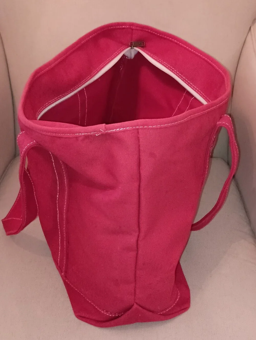 Super Unique Vintage Huggies Large Red Canvas Tote Bag